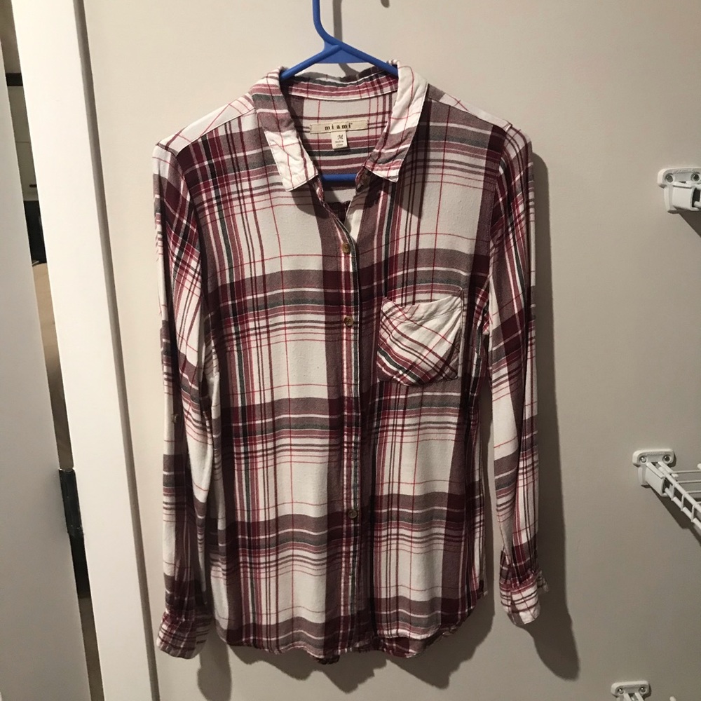 Burgundy flannel